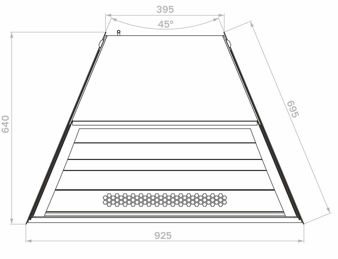 Кондитерская витрина CARBOMA FLANDRIA 2 STANDARD K70 VV‑3 2.0 (внешний угол 45°) 
