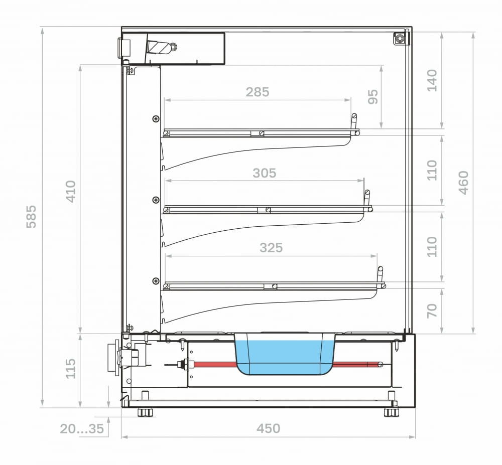 Тепловая витрина‑мармит CARBOMA ASIA AC45 HWB 0,9‑1 