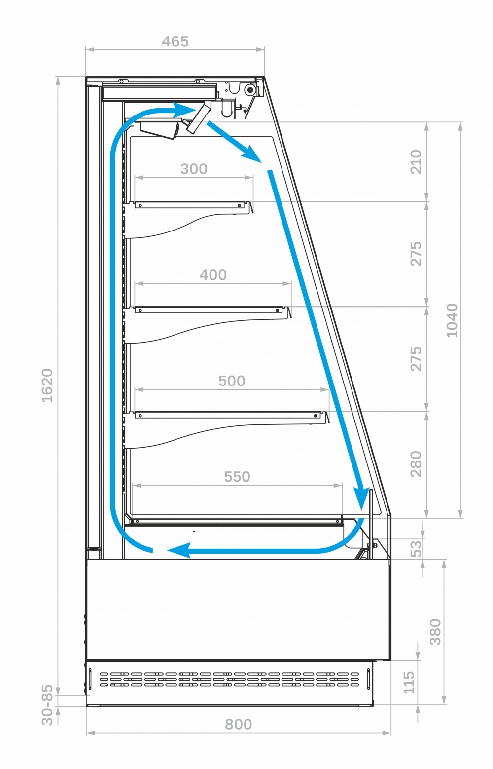 Холодильная горка CARBOMA TOKYO 2 F16‑08 VM 1,0‑2 2.0 