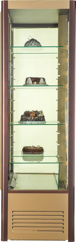 Кондитерская витрина CARBOMA R800C LATIUM (D4 VM 800‑1), 2 дверцы, полки‑решётки 