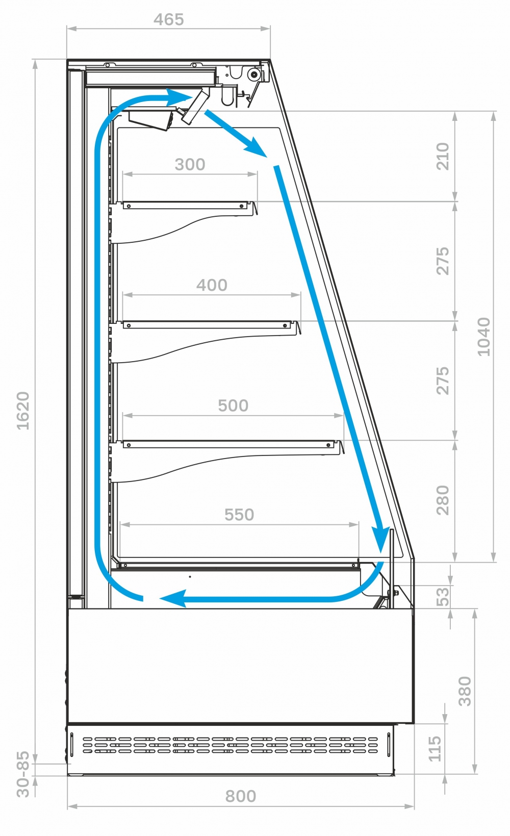 Холодильная горка CARBOMA TOKYO 2 F16‑08 VM 1,9‑2 2.0 
