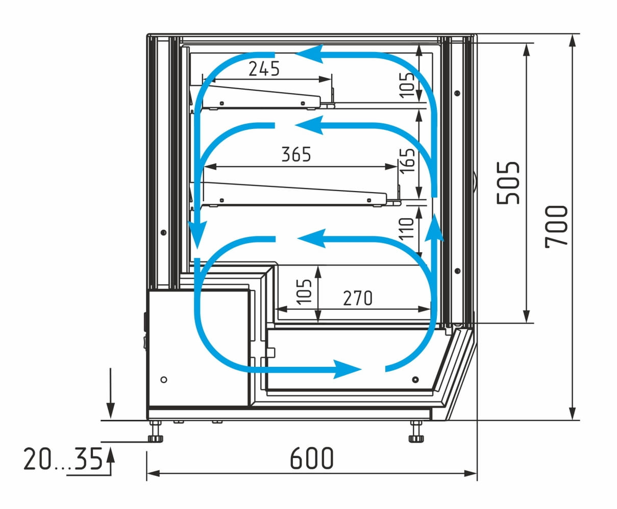 Холодильная витрина CARBOMA AMRA SLIDER AC59 VM 0,7‑1 