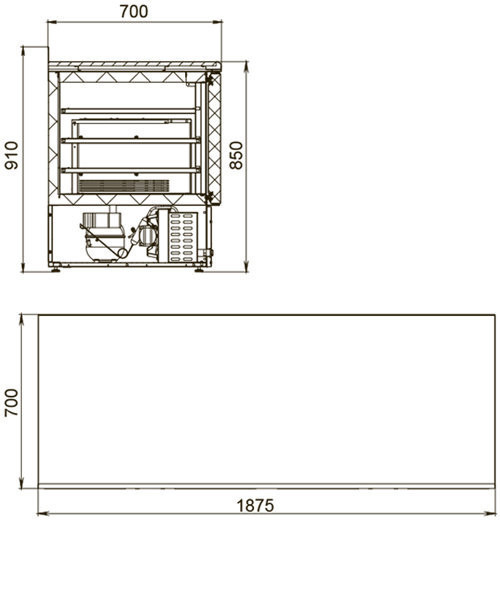 Морозильный стол Polair TBi4GN-G 